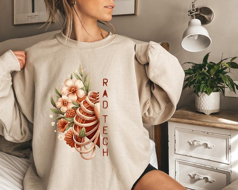 Floral Rad Tech Sweatshirt, Radiology Technician Shirt Best Price Hoodie | UrbanDripWear.com