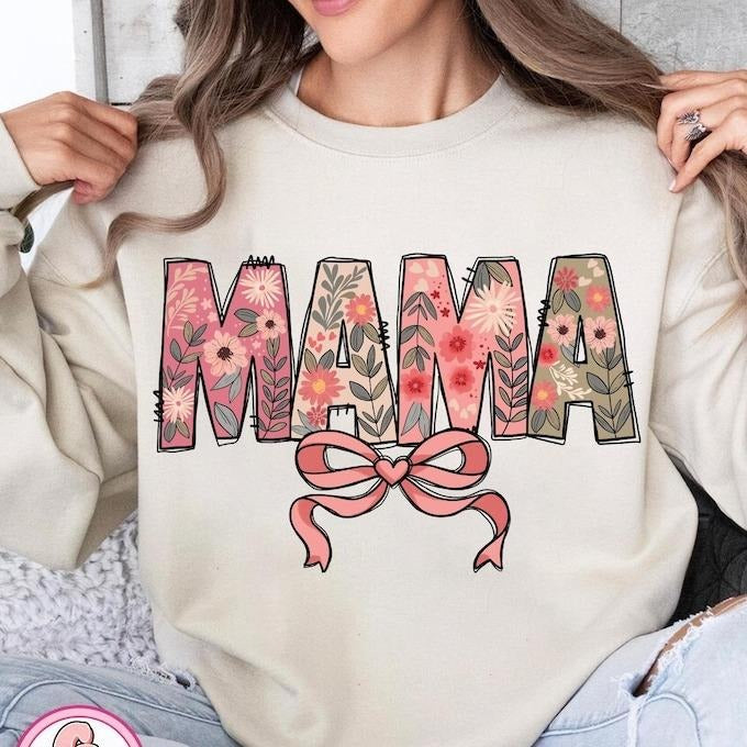 Floral mama coquette tshirt, mama tshirt, mama flowers tshirt, Mothers Day tshirt, vintage mama sweatshirt, boho flower...