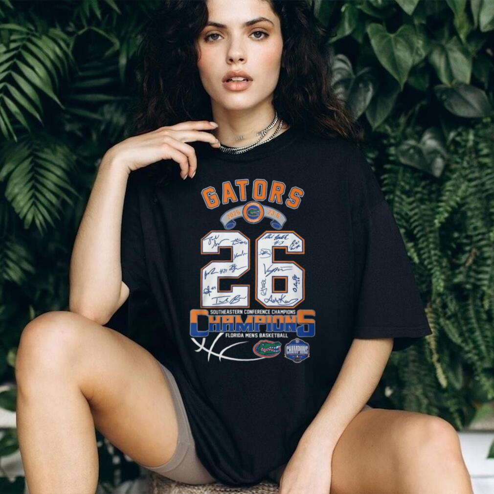 Florida Gators 2026 SEC Men’s Basketball Champions Signatures T Shirt