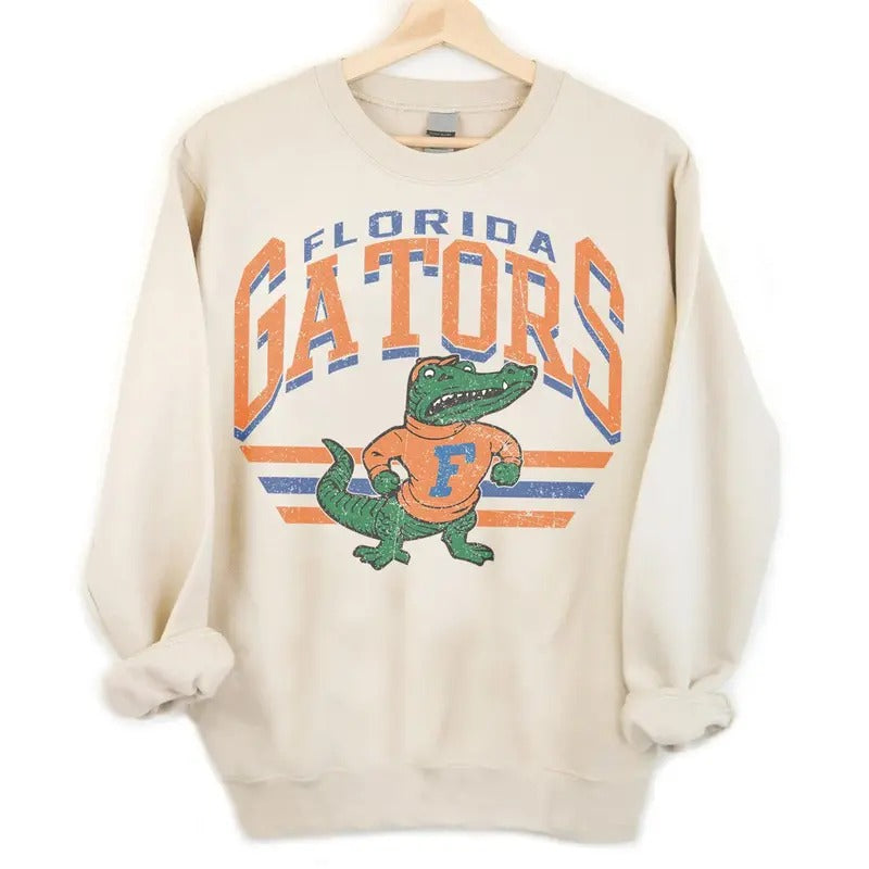 Florida Gators Vintage Football NCAA Sweatshirt, University of Florida Unisex Football NCAA Sweatshirt, Unisex Vintage...