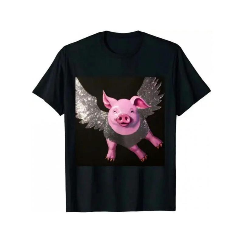 Flying Pigs Shirt- Pig Tee When Pigs Fly TShirt Piglet made in usa Hoodie, Sweatshirt | UrbanDripWear.com