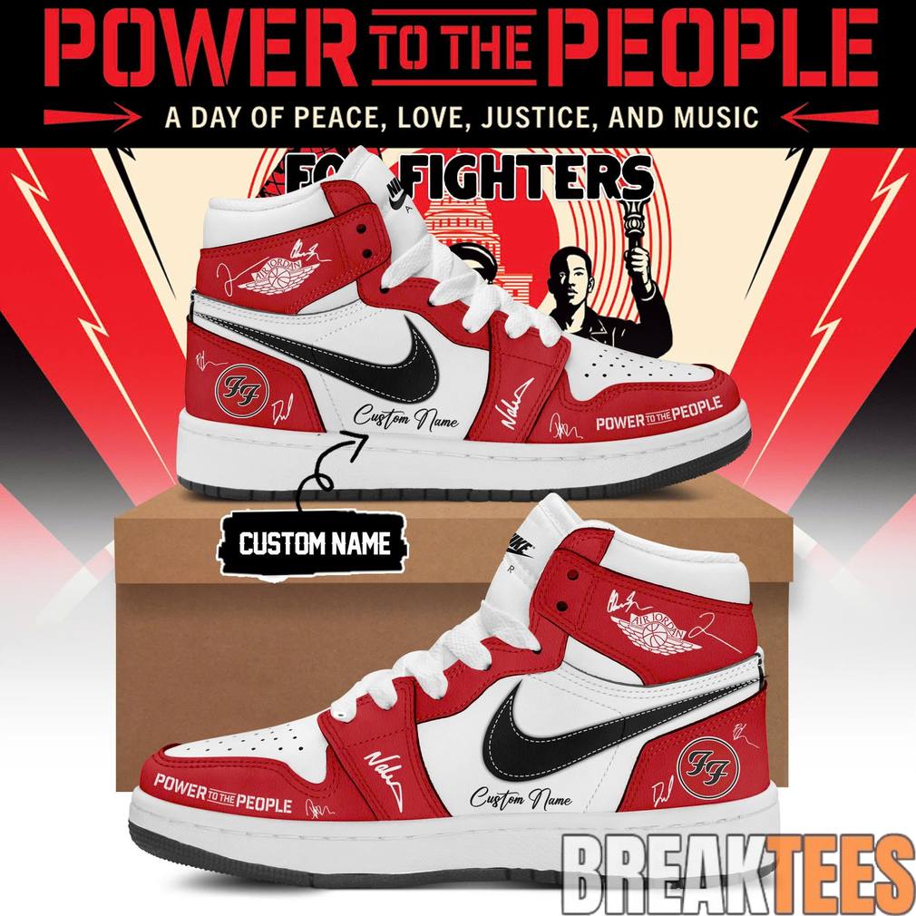 Foo Fighters ‘Power to the people’ Custom Air Jordan 1 Shoes