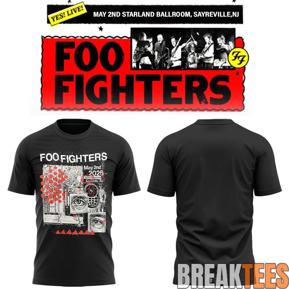 Foo Fighters Secret NJ Show Shirt