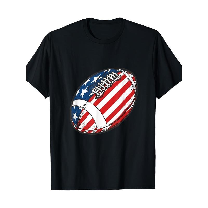 Football Ball American Flag U.S.A. Great Gifts Idea 220g100% Cotton T-Shirt made in usa Hoodie, Sweatshirt