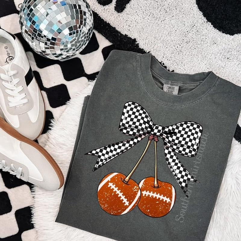 Football Cherries T shirt  | football Mama Shirt | Pepper comfort colors t shirt Hoodie, Sweatshirt | UrbanDripWear.com
