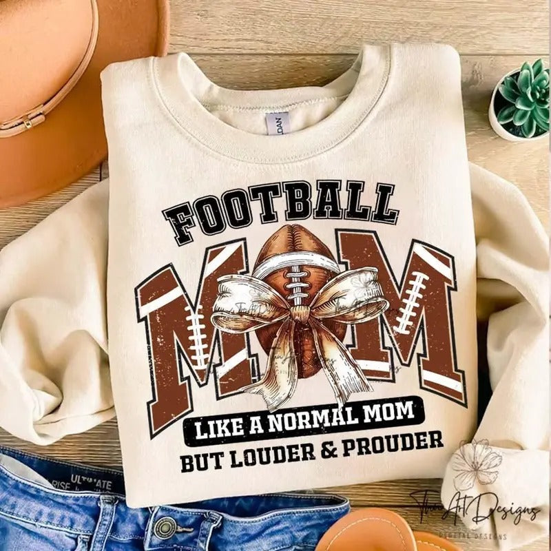 Football Mom , Varsity Style, Distressed Football Mama, Proud Football Mom , Game Day , Sweatshirt T-Shirts, Hoodie