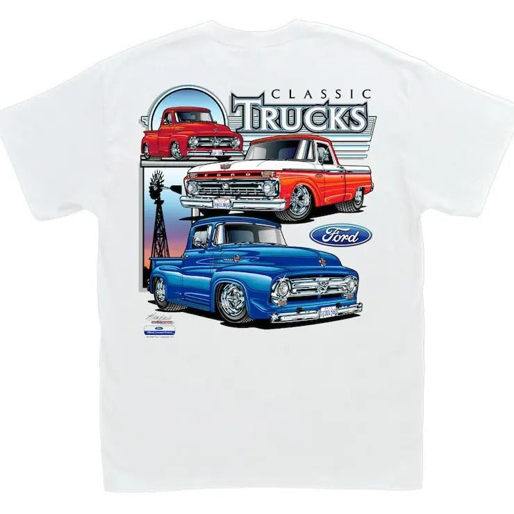 Ford Classic Trucks White T-Shirt F-100 pickup truck 1953 1954 1955 1956 1965 1966 Hoodie, Sweatshirt | UrbanDripWear.com