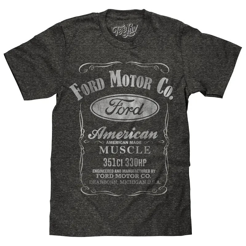 Ford Motor Co. American Made Muscle T-Shirt - Gray Hoodie, Sweatshirt | UrbanDripWear.com