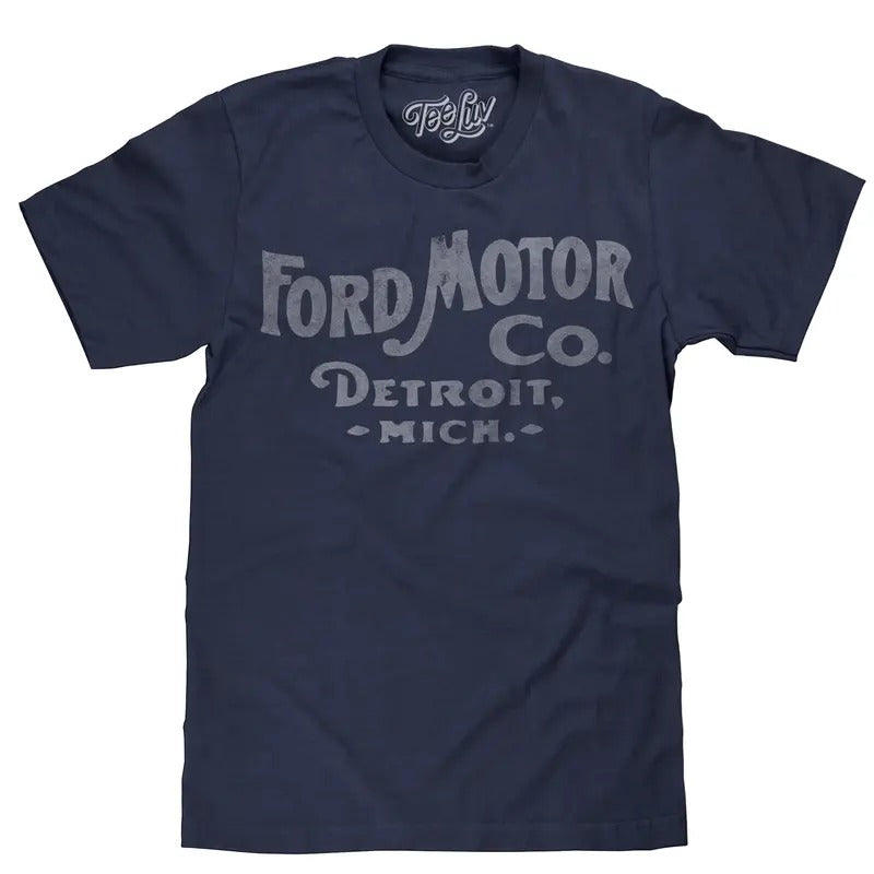 Ford Motor Company Detroit Michigan T-Shirt - Navy Hoodie, Sweatshirt | UrbanDripWear.com