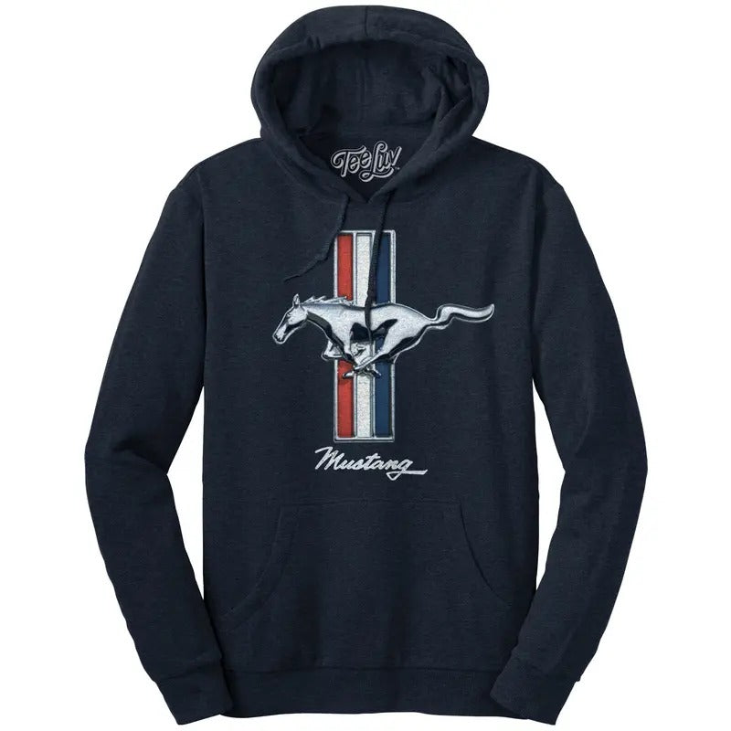 Ford Mustang Pullover Hooded Sweatshirt - Navy T-Shirts, Hoodie | UrbanDripWear.com