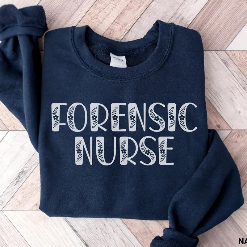 Forensic Nurse Sweatshirt, Forensic Nurse Examiner RN NP Shirt, Forensic Nurse Graduation Gift Casual Classic Collar...
