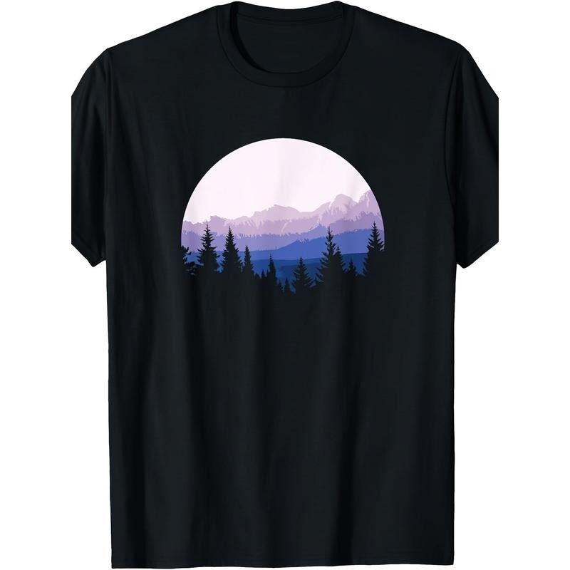 Forest Landscape Mountain Silhouette T-shirt Made in USA Hoodie, Sweatshirt | UrbanDripWear.com