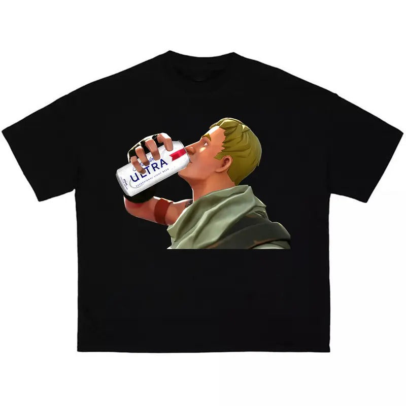 Fortnite Beer Miche U..tra Shirt, Fortnite x Beer Shirt Graphic Tee Vintage Oversized Cotton Short Sleeve Streetwear...