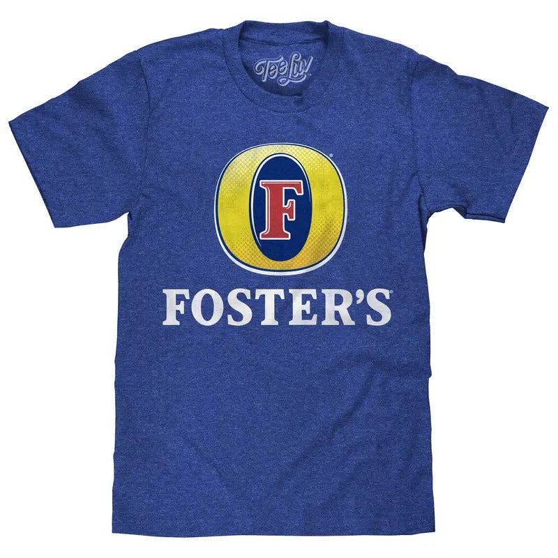 Foster's Logo T-Shirt - Blue Hoodie, Sweatshirt | UrbanDripWear.com