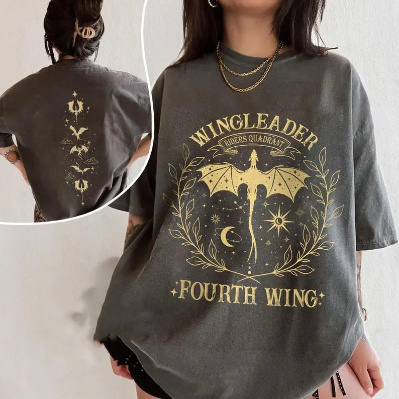 Fourth Wing Basgiath War College Comfort Colors Shirt, Xaden Riorson Riders Quadrant Tee, Dragon Rider, Violet...