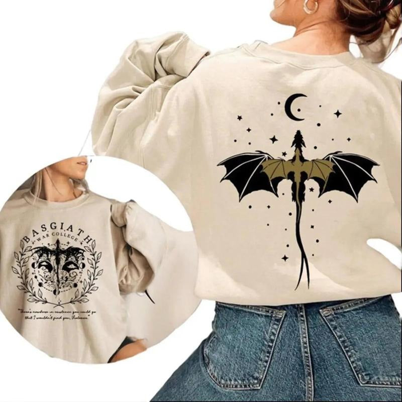 Fourth Wing Crewneck Sweatshirt, Basgiath War College, Dragon Rider Hoodie, T-shirt | UrbanDripWear.com