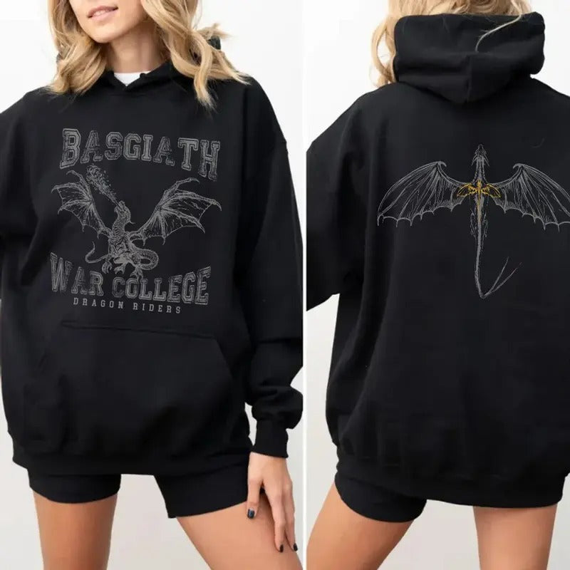 Fourth Wing Double Sided Sweater, Basgiath War College Sweatshirt, Fourth Wing Shirt, Dragon Rider Shirt, Bookish Shirt,...