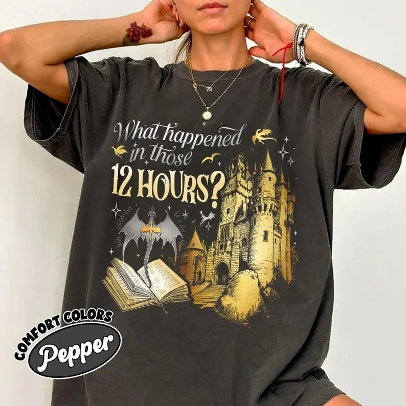 Fourth Wing Series Comfort Colors Shirt For Fans, The Quest Squad Onyx Storm T-Shirt, 12 Hours Dragon Rider Tee, Book...