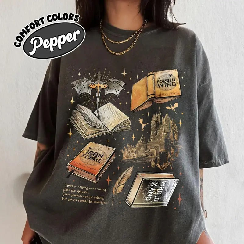 Fourth Wing Series Sweatshirt, Basgiath War College Tee Shirt, Iron Flame T-Shirt, Dragon Rider Shirt, Fourth Wing Xaden...