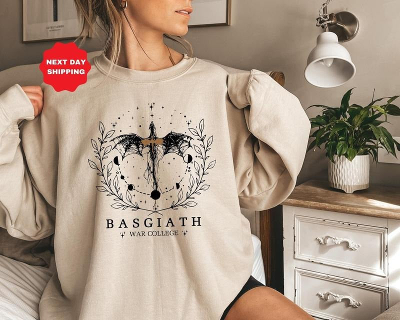 Fourth Wing Sweatshirt, Basgiath War College Comfort Colors Shirt, Dragon Rider, Violet Sorrengail, Xaden Riorson, Riders...