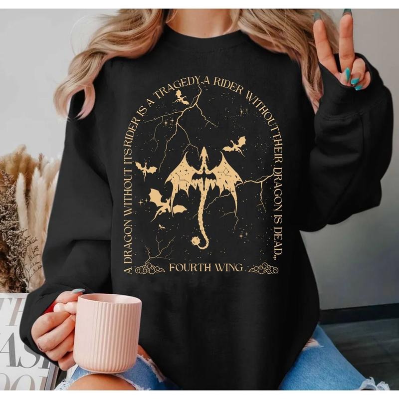 Fourth Wing Sweatshirt, Basgiath War College Sweatshirt, Violet Sorrengail, Bookish Sweatshirt, Xaden Riorson, Fantasy...