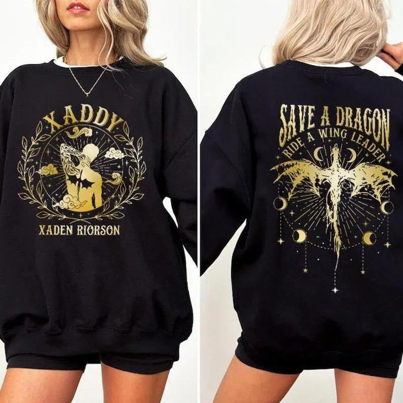 Fourth Wingg Sweatshirt, Xaden Riorson Hoodie, Basgiath War Collegee, Onyx Storm Tshirt, Xaddy Shirt, Wingleader Tee,...
