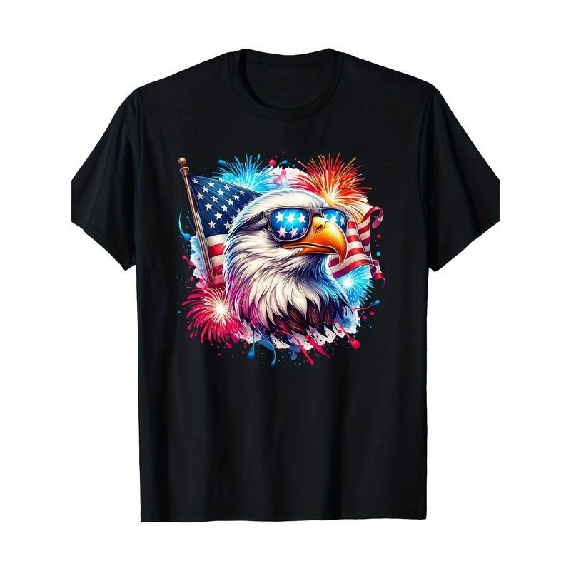 Fourth of July Patriotic Condor American Flag Fireworks T-shirt -100% Cotton Made in USA Hoodie, Sweatshirt