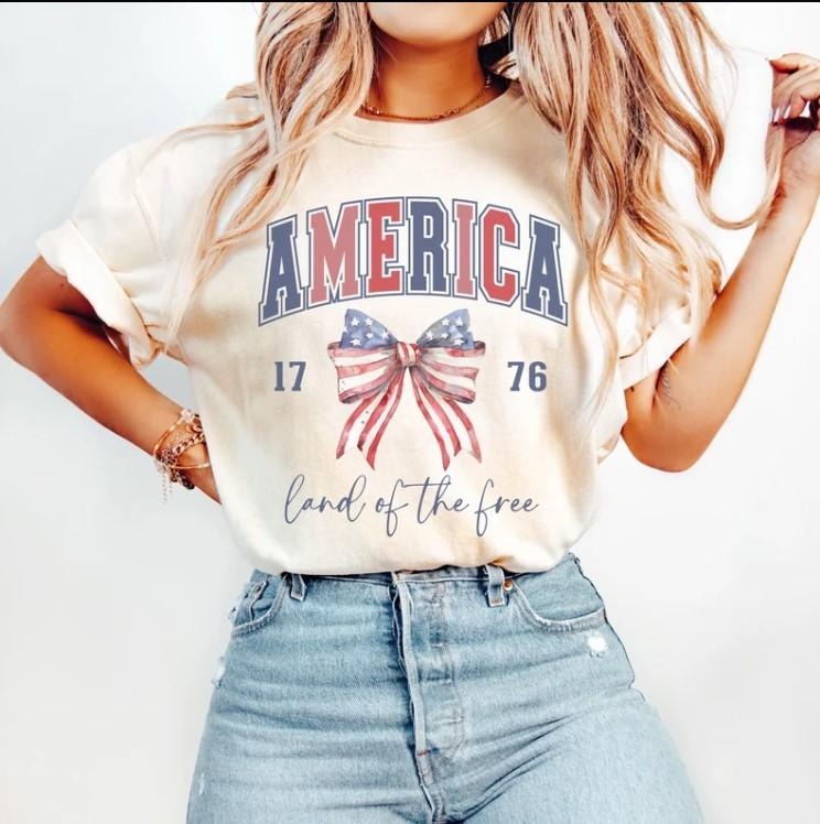 Fourth of July USA Shirt, 4th of July Tee, Patriotic Land of The Free Shirt Hoodie, Sweatshirt | UrbanDripWear.com