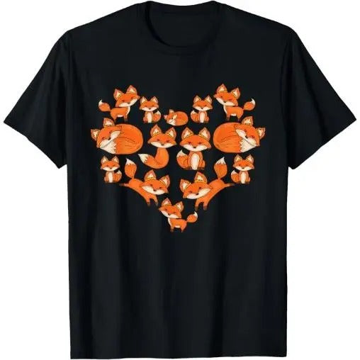 Fox For Women Girls Kids Heart Gifts Poses Cute Fox T-Shirt Made in USA Hoodie, Sweatshirt | UrbanDripWear.com