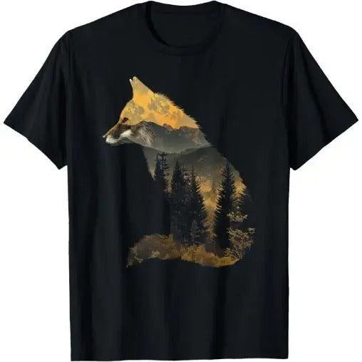 Fox Forest Nature Lover Mountains Hiking Camping Bushcraft T-Shirt Made in USA Hoodie, Sweatshirt | UrbanDripWear.com