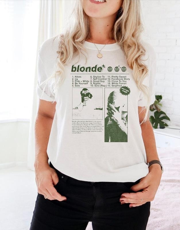 Fr*nk Blond Album unisex Tshirt, Frank Blond Inspired T shirt, Frank T-shirt Hoodie, Sweatshirt | UrbanDripWear.com