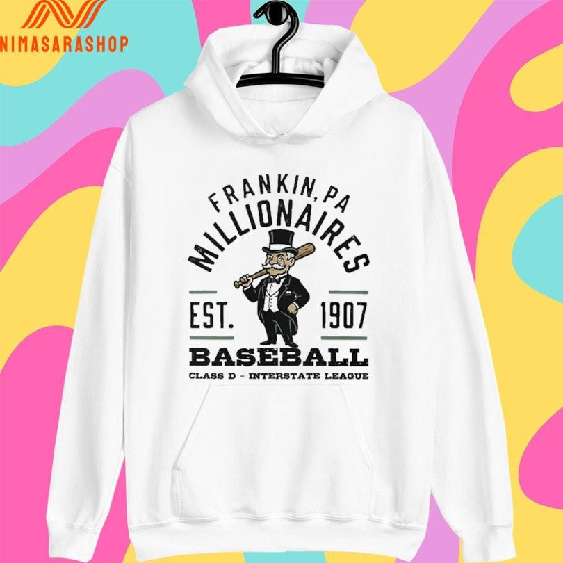 Frankin Pa Millionaires Baseball Class D Interstate League Est 1907 Shirts