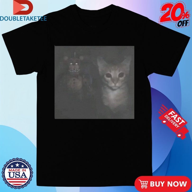 Freddy Fazbear And Cat FNAF Shirts