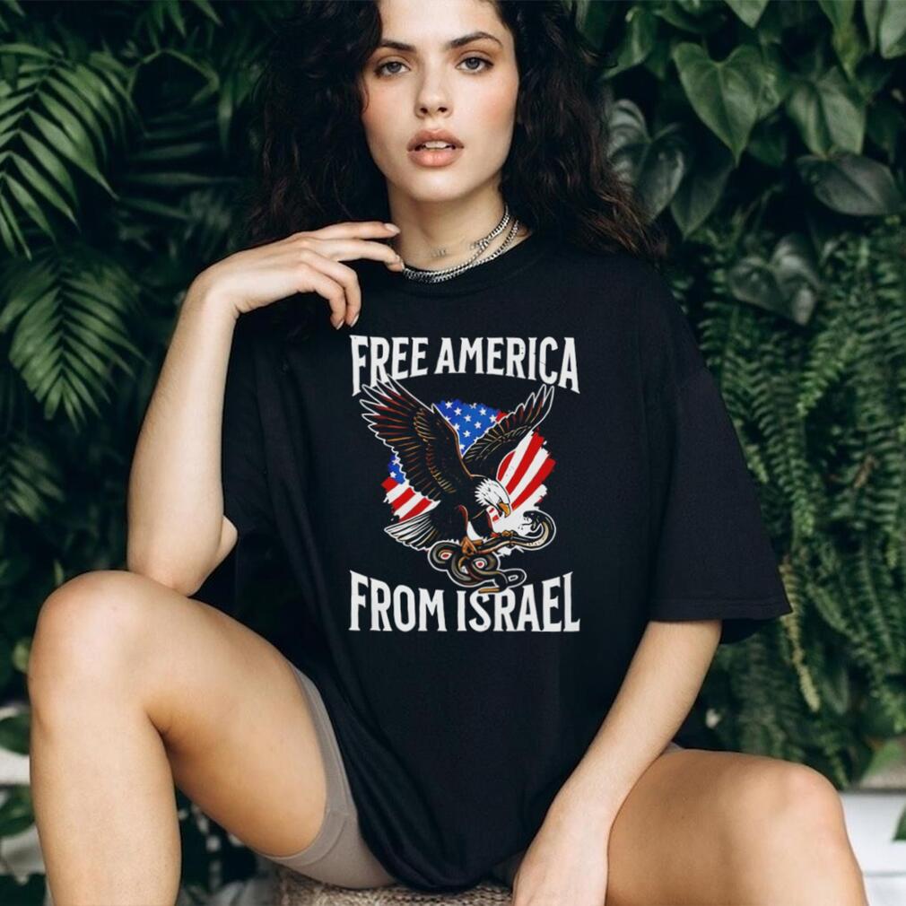 Free America From Israel American Eagle and Snake Patriotic T Shirt