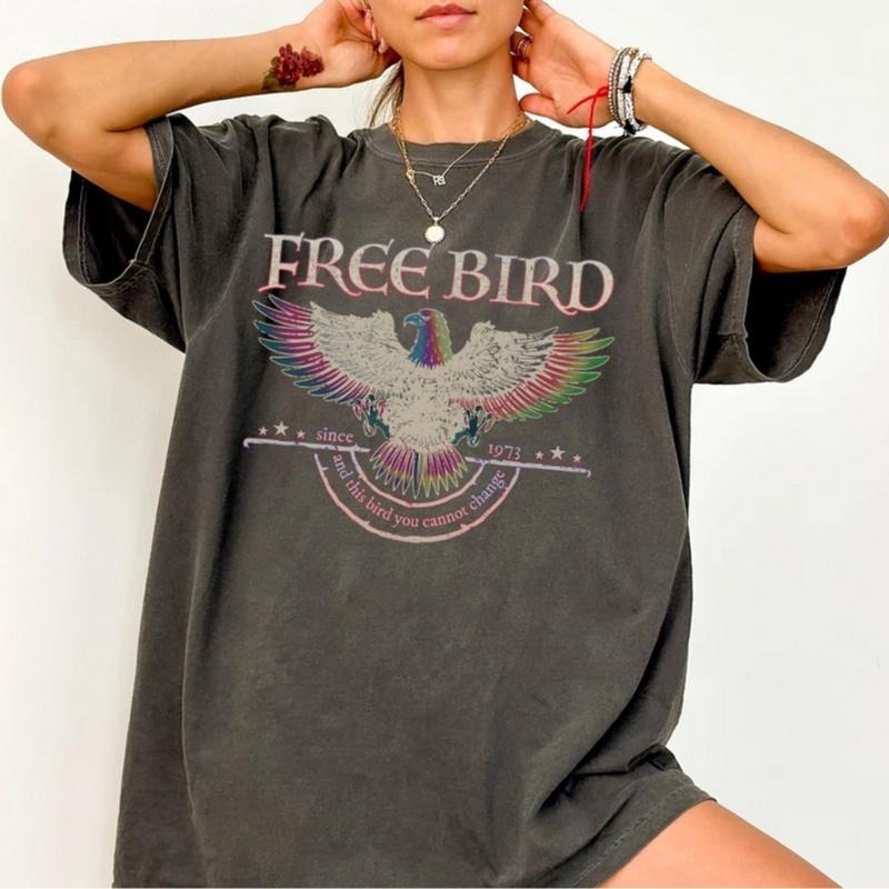 Free Bird Shirt Sweatshirt Hoodie, Old School Band Shirt, Retro Music Tee, Rock Band Gift Shirt | UrbanDripWear.com