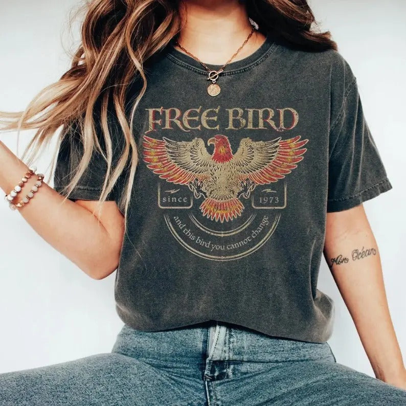 Free Bird Shirt, Old School Band Since 1973 Hoodie, Sweatshirt | UrbanDripWear.com