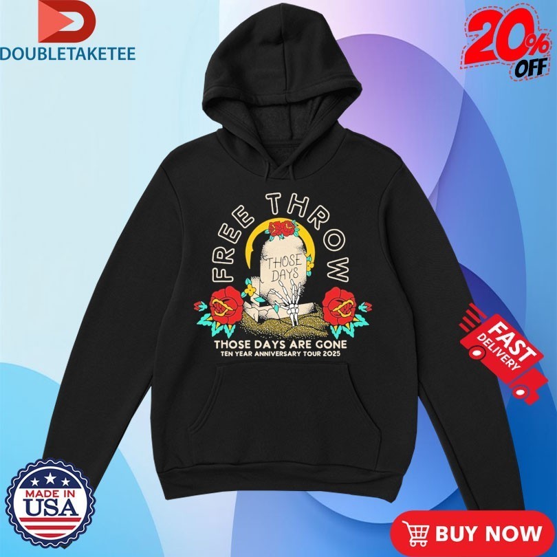 Free Throw 10 Years Those Days Are Gone Tour 2025 Shirts