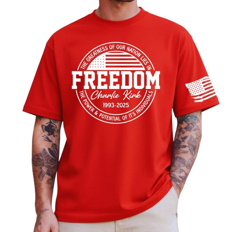Freed0m Ch.K Shirt, American Patriot Shirt, Turning Point USA Inspired Shirt, Liberty and Individual Power Graphic Top...