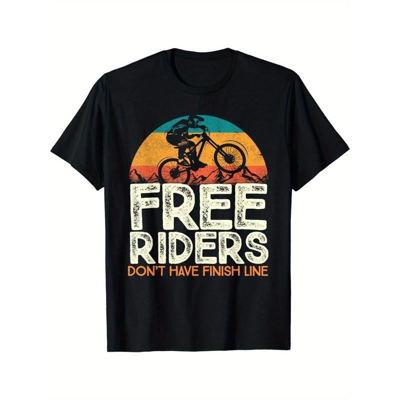 Freedom Riders Without a Finish Line, Men's Bike T-Shirt Made in USA Hoodie, Sweatshirt | UrbanDripWear.com
