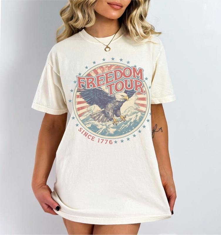 Freedom Tour shirt Vintage Vibe Patriotic Graphic Hoodie, T-shirt and sweater Sweatshirt | UrbanDripWear.com