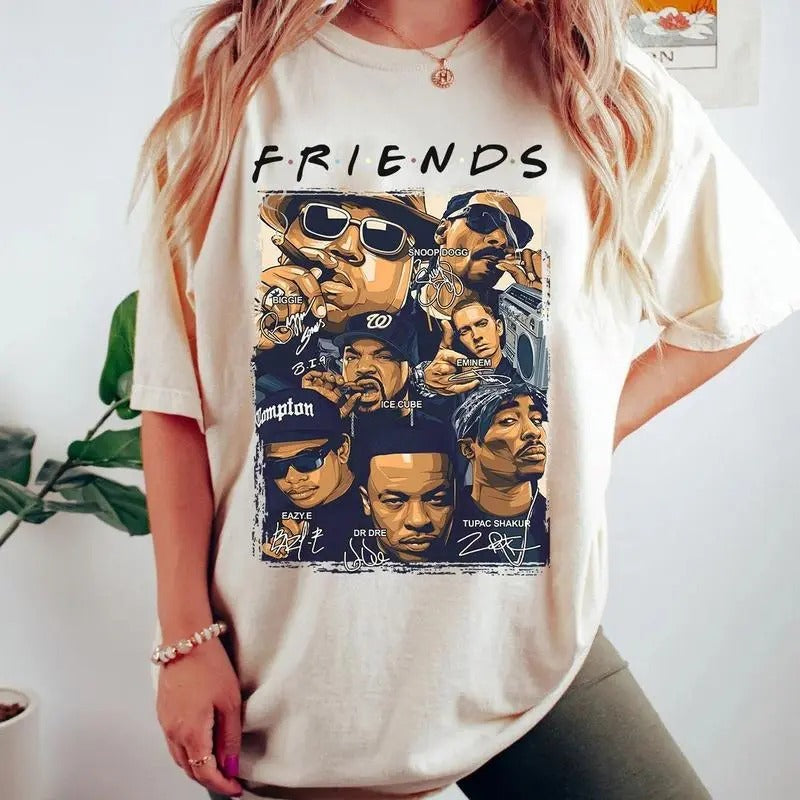 Friends Rapper Tee, Trending Shirt, Friends Hip Hop Shirt, Viral Tee, Gift For Fan, Hip Hop Tee, Friends Shirt, Unisex...