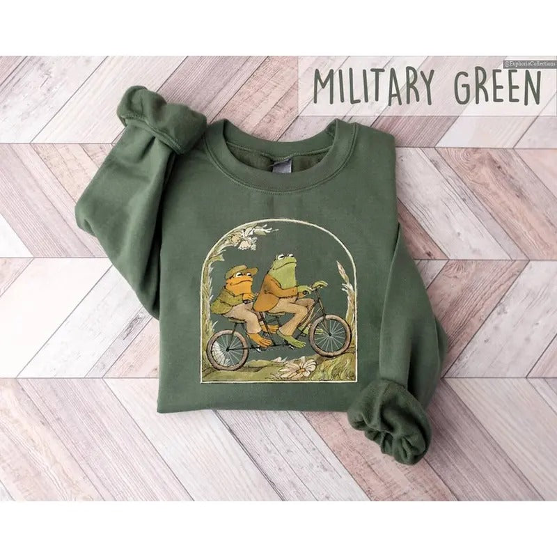 Frog And Toad Sweater, Hoodie, Tee Shirt, Classic Book Cottagecore Aesthetic Shirt, Book Lover Gift, Man I Love Frog Tee...