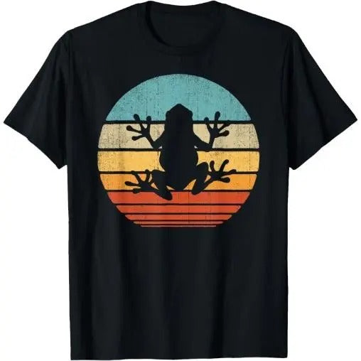 Frog Retro Vintage 60s 70s Sunset Amphibian Animal Men Women T-Shirt  Made in USA Hoodie, Sweatshirt | UrbanDripWear.com