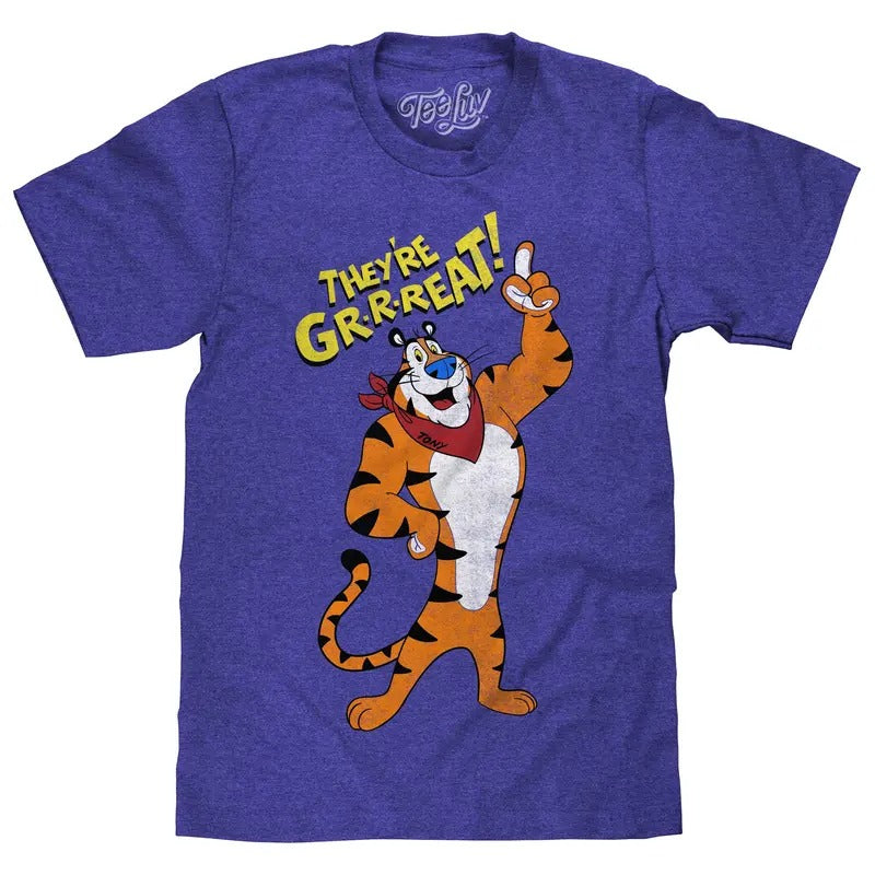 Frosted Flakes Tony The Tiger T-Shirt - Royal Blue Hoodie, Sweatshirt | UrbanDripWear.com
