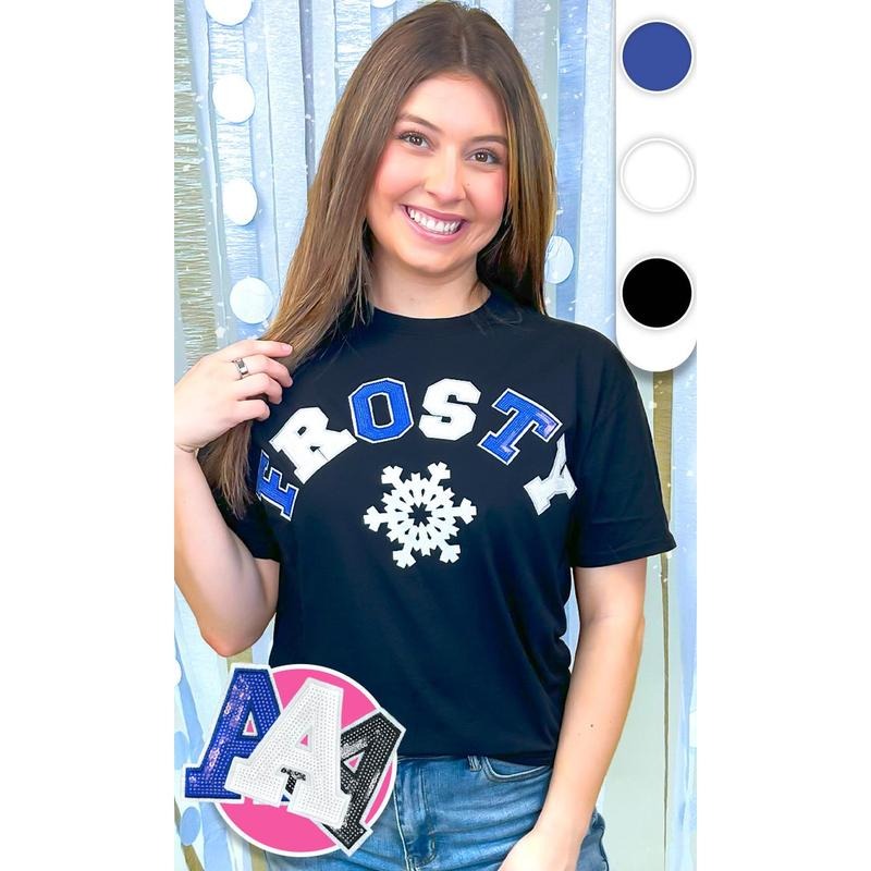 Frosty Sequin Christmas Graphic T-Shirt Hoodie, Sweatshirt | UrbanDripWear.com