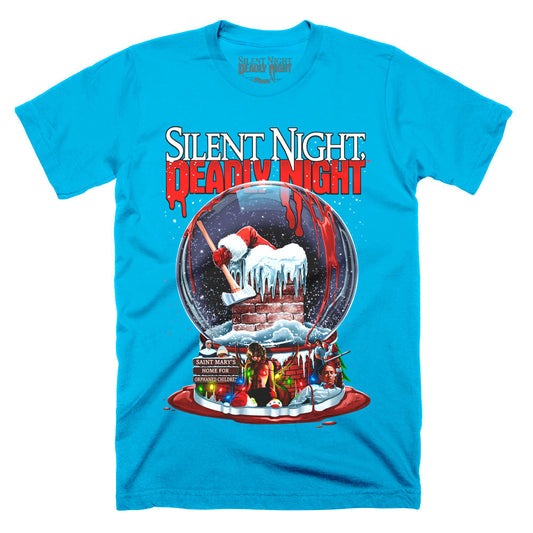 Silent Night Deadly Night Frozen In Fear Electric Blue T-Shirt