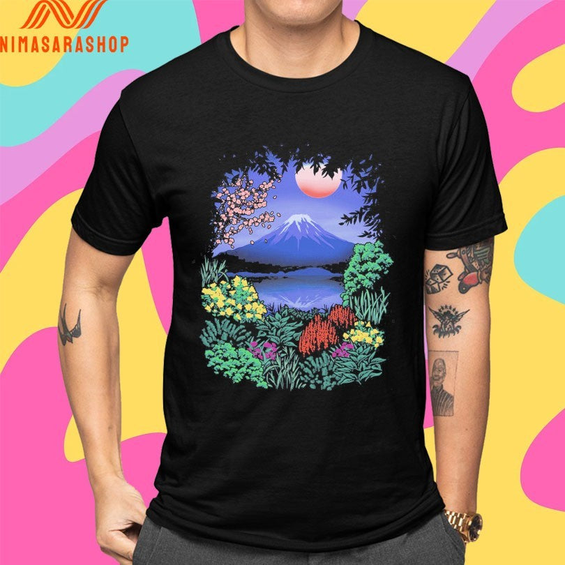 Fuji Bloom Mount Fuji Scenery Shirts