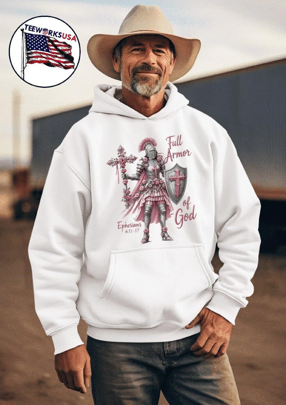 Full Armor Of God Ephesians 6 11 17 Knight With Flowers Shirt