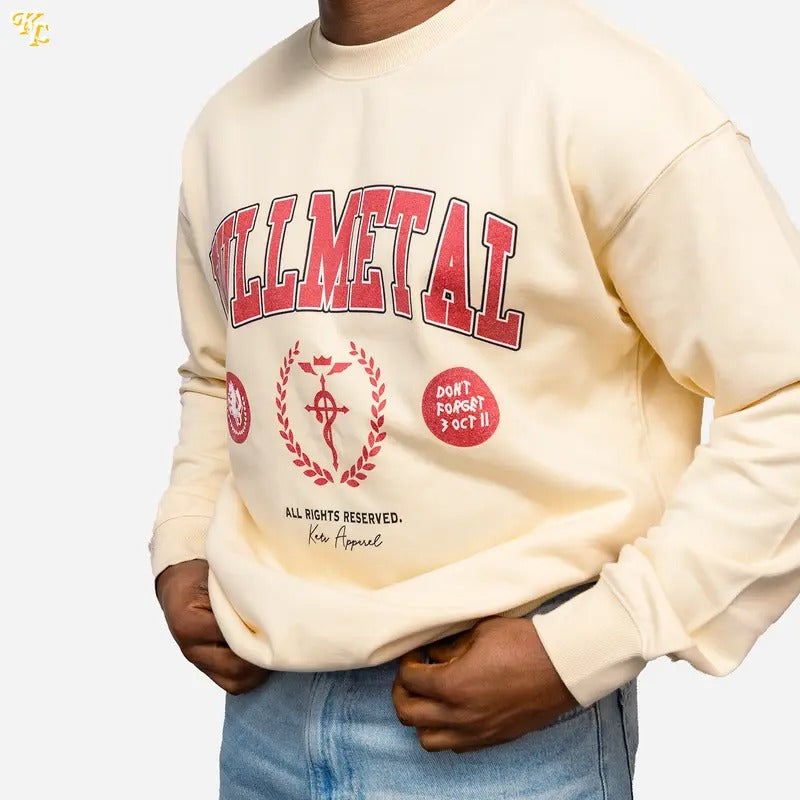 Fullmetal Alchemist Brotherhood Varsity Anime Sweatshirt T-Shirts, Hoodie | UrbanDripWear.com