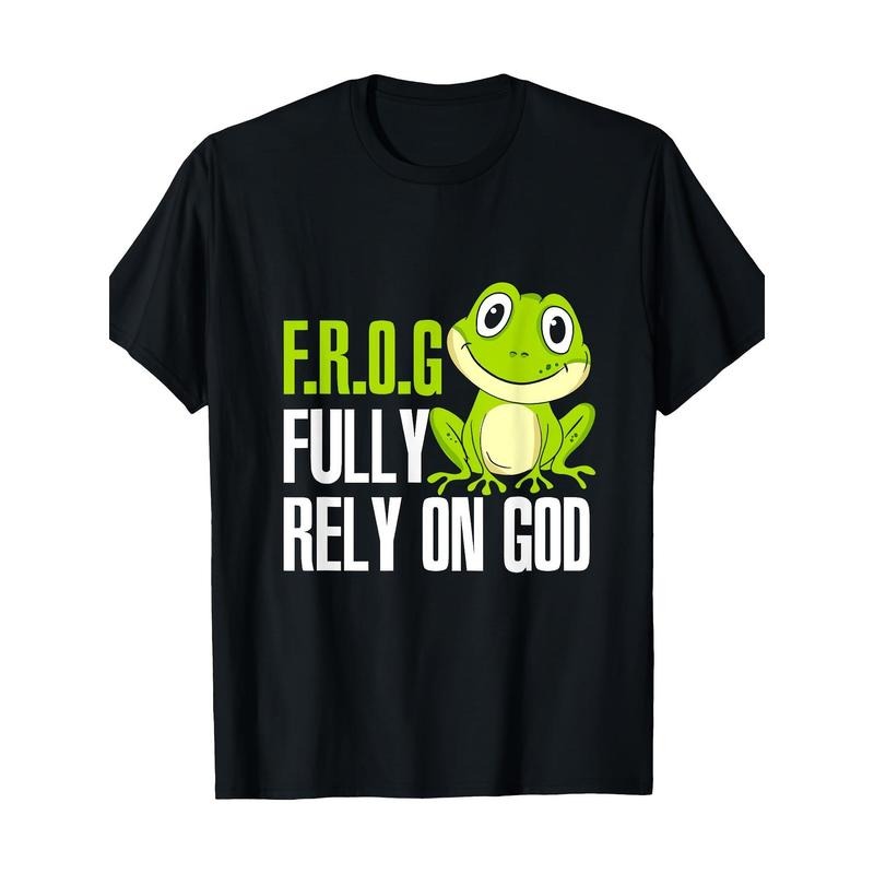 Fully Rely On God Christian Frog Lover MP 100% Cotton T-Shirt made in usa Hoodie, Sweatshirt | UrbanDripWear.com